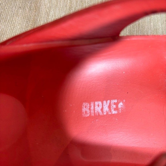 BIRKENSTOCK Sz 6 Gizeh Red EVA Rubber Toe Post Slip On Slides Sandals - Picture 8 of 9